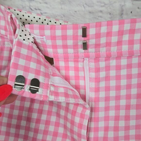 Talbots Perfect Short Pink Gingham Petites 6P Cotton Bermuda Classic Mid-Rise - Picture 6 of 13